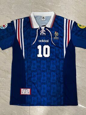 France 1996 EURO Home jersey - Zidane #10 US SIZE MEDIUM